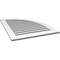 Ekena Millwork Quarter Round Top Right Surface Mount PVC Gable Vent w/ 3-1/2"W x 1"P Standard Frame, 30"W x 40"H GVPQR30X4001SF - alternate 2